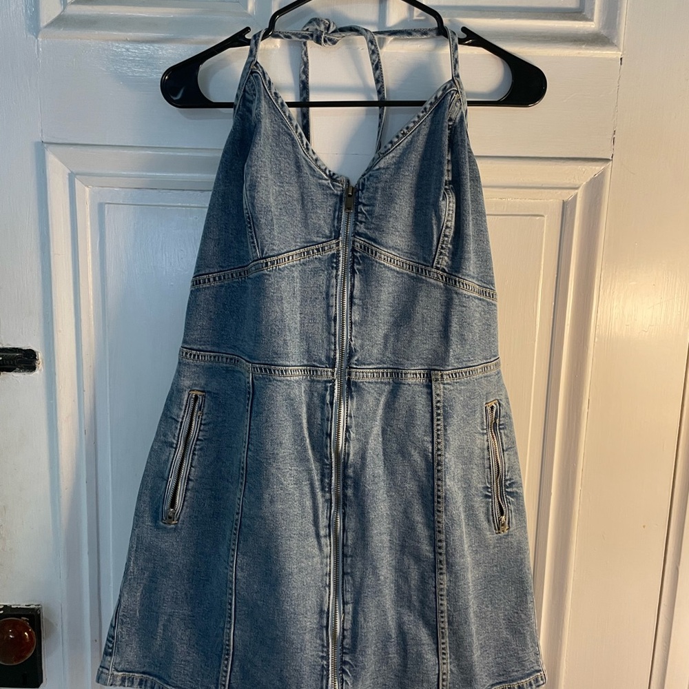 American Eagle Outfitters Blue Denim Mini Dress